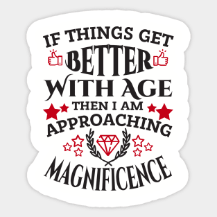 Things Get Better With Age Sassy Grown Up Confidence Sticker